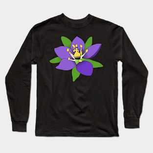 unique violet flower, purple flowers,nature Long Sleeve T-Shirt